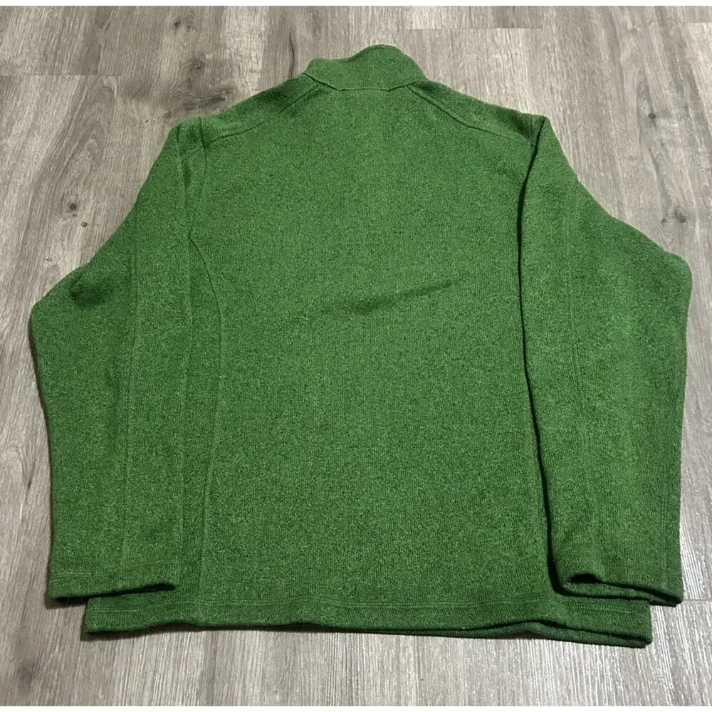 The North Face Gordon Lyons Mens M Green Quarter Zip Sweater Knit Fleece Pullove